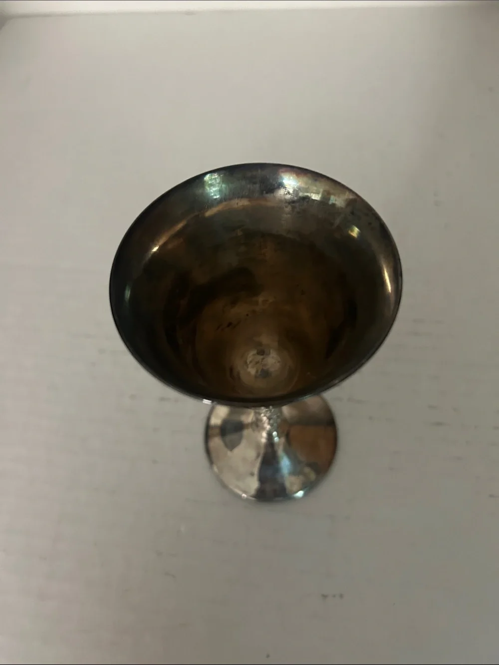 Vintage Silver Goblet with Decorative Stem Replacement